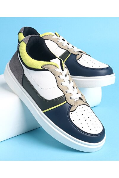 Pine kids Slip On Casual Shoes Color Block - White