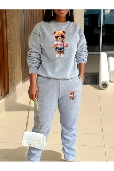 Nebulaa Tekstil Nebulaa Γυναικεία φούτερ Γυναικεία φούτερ δύο τεμαχίων με στρ...