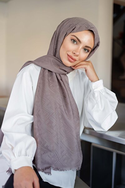 QASSA SHAL F Pattern Shawl Ash