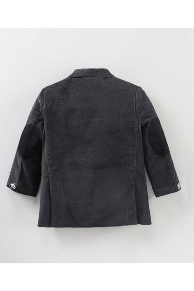 Babyhug Babyhug Full Sleeves Solid Blazer - Charcoal Grey