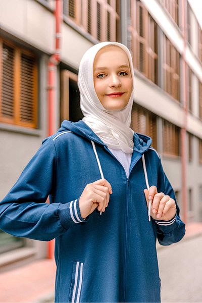 SELF CONTROL Γυναικείο Σετ Φόρμας Hijab Διπλό Σετ τουνίκ