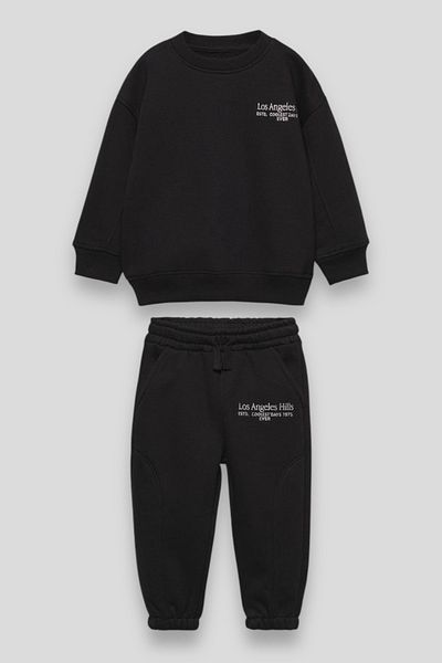Magu Winter Unisex Cotton Sweatshirt and Jogger Tracksuit Set - Embroidered Pattern