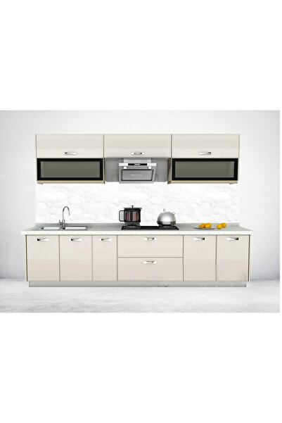 Rd Mutfak Tezgah arası Folyo baskı Mermer Desen - Silinebilir Özellikte - 60x120 cm - Yapışkanlı