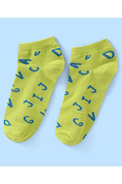 Pine kids Spandex Ankle Length Text Design Socks Pack of 3 - Multicolour
