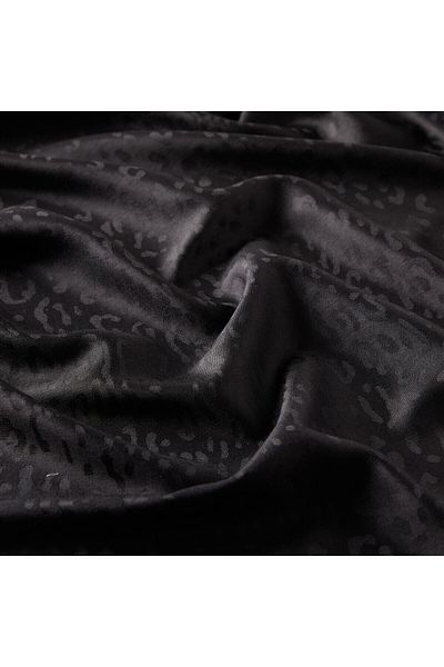 ipekevi Black Patterned Silk Shawl 5784