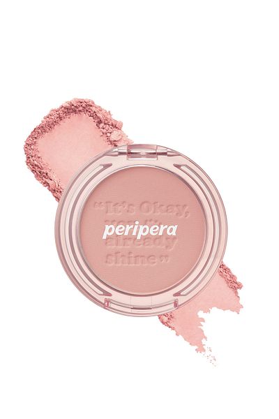 PERIPERA Sebum Balancing Powder Blush in Pastel Tones Peripera Pure Blushed Sunshine Cheek (01 Calm Pink)