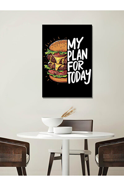 Tunax BURGER ART KANVAS TABLO RESTORAN EV DUVAR SALON OFİS HEDİYELİK DEKARASY...
