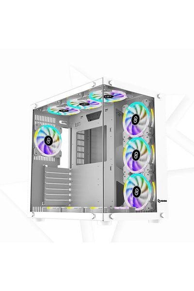 HighEnd High End Gaming COVID 55 ATX 7 ARGB Fan White Case