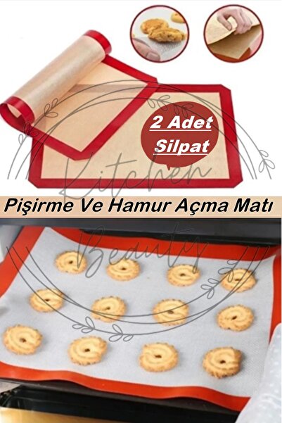 Kitchen Beauty 2 Adet 30x40 Fırınlanabilir Yıkanabilir Kendinden Yağlı Siliko...