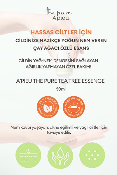 Missha Yağlanma ve Akneye Eğilimli Ciltler İçin Nemlendirici Esans A'PIEU The Pure Tea Tree Essence