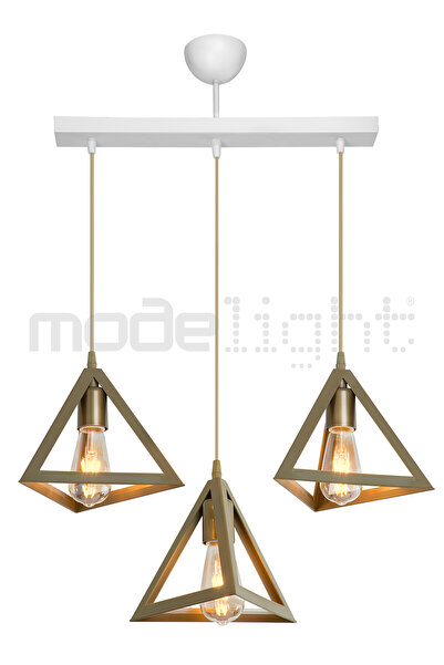 Modelight PRİZMA 3LÜ SIRALI AVİZE BEYAZ / ESKİTME SALON-OTURMA-ÇOCUK-YEMEK-YATAK ODASI-ANTRE-MUTFAK