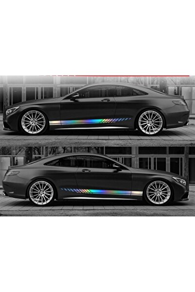 One VIP Sale Mercedes Benz Cla Yan Kapı Gökkuşağı Şerit Sticker