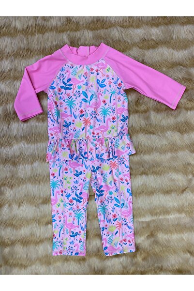 skycott Kız Çocuk Mayo  Uzun Kol Tulum Çabuk Kuruyan Kumaş Yarı Tesettür Mayo...