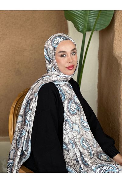 Modakaşmir Chintz Patterned Silky Shawl