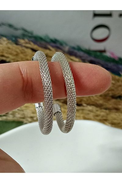 mos&more Silver Ring Brand Medium Size Women's Earrings