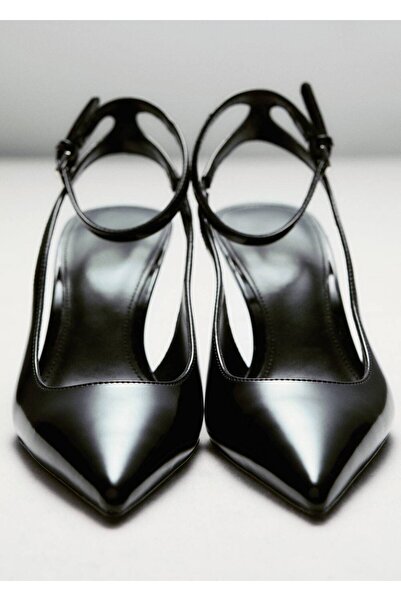 MANGO Woman Rugan görünümlü topuklu ayakkabı