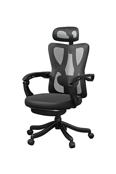 ALMUFARREJ Height and back adjustable swivel office chair with leg rest