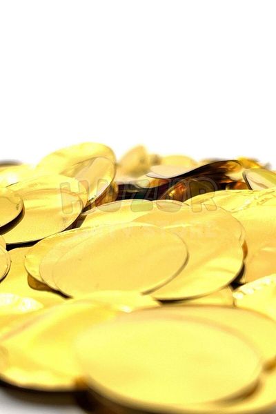 Ezgi Party Store 10 Grams of Confetili - Gold Balloon Scale, Gold Yellow and Transparent Confetili
