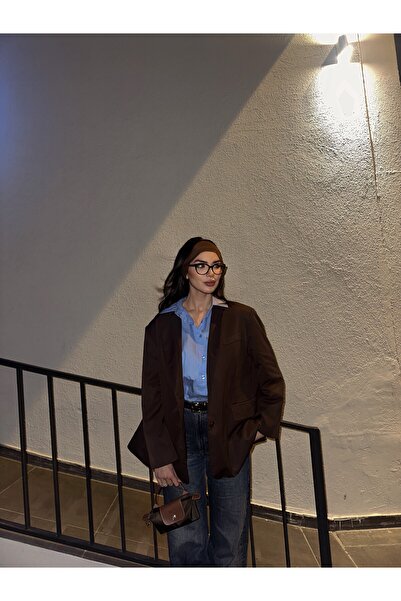 gdkdesignstudıo KAHVERENGİ BLAZER CEKET