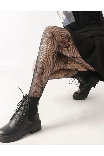 Almis collection Gothic Lolita Pantyhose with Heart