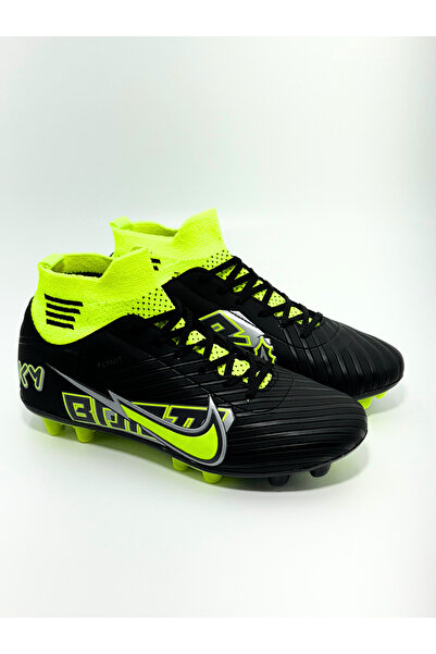 ZSHOES Black Yellow New Season Football Swossh Socks Astroturf Turf Football Boots