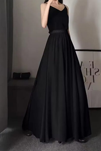 BENİMOLMALI Fusta lungă Fusta evazată Fusta maxi cu talie elastică Hijab Fust...