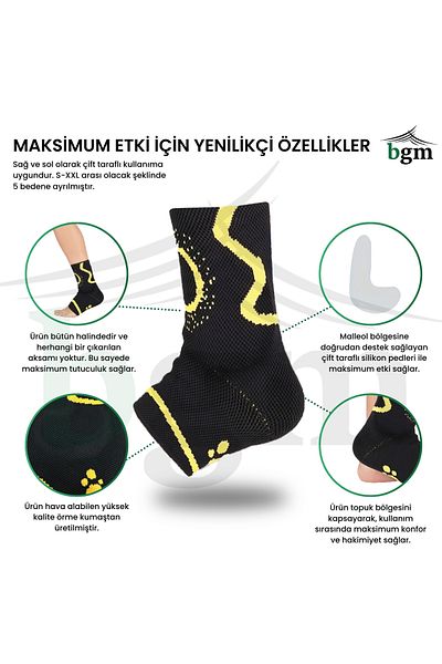 bgm Malleol Supported Ankle Brace Knitted High Quality Knitted Malleol Supported Ankle Brace