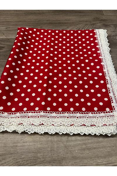 Dantelux Polka Dot Guipure Stain Resistant Fabric 160X160 cm Table Cloth Table Cloth