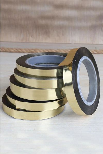 Ezgi Party Store Shiny Metalized Gold Gold Raffia 25 Mt (Ballon Thread)