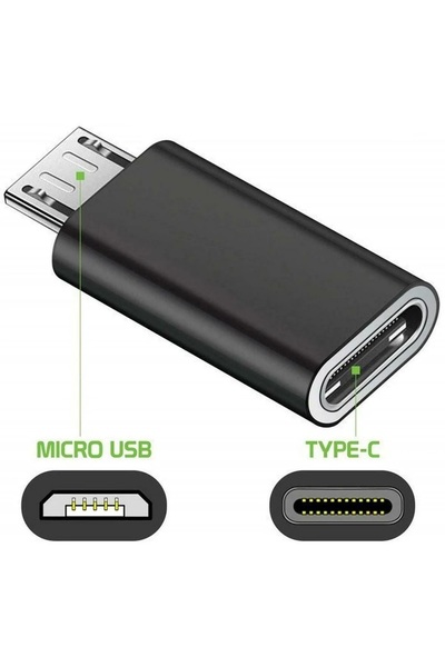 Umut Bilişim Teknolojileri Type-C Micro USB Çevirici Typec Micro USB Dönüştürücü Typec Dişi Micro USB Erkek Çevirici Type-c Diş
