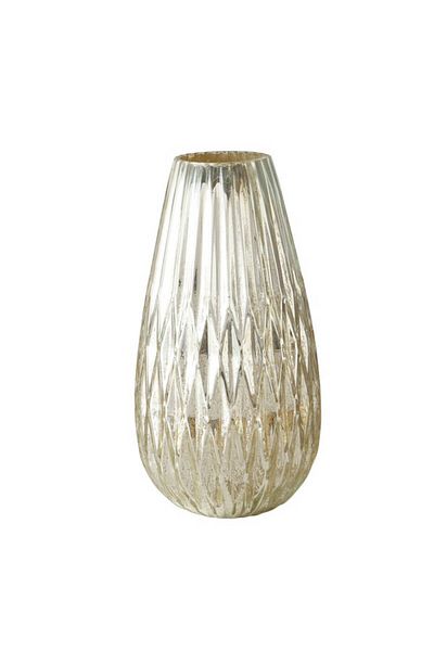 Homelux Vaza decorativa Gloria, 20x36 cm, sticla, argintiu