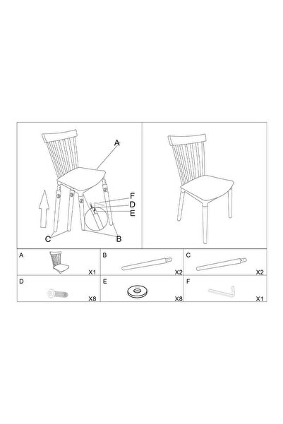 Homelux Scaun Pădurea Neagră, Polipropilenă, Picioare Din Lemn