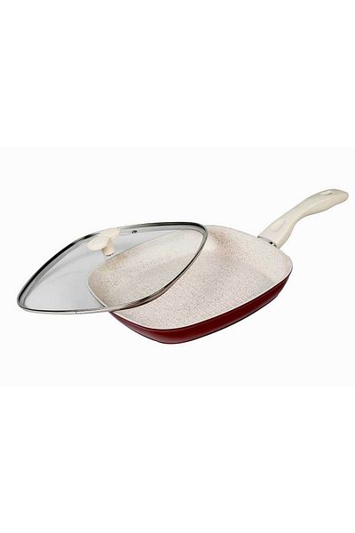 Homelux TIGAIE GRILL ALUMINIU 28 x 4CM + CAPAC STICLA, MARLENE