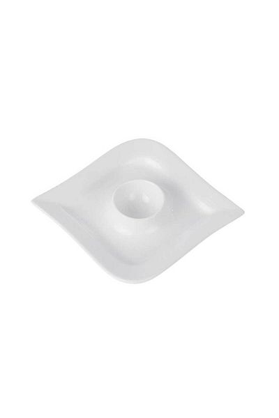 Homelux Suport Ouă Porțelan, Alb, 12,5 Cm, ​​Fala