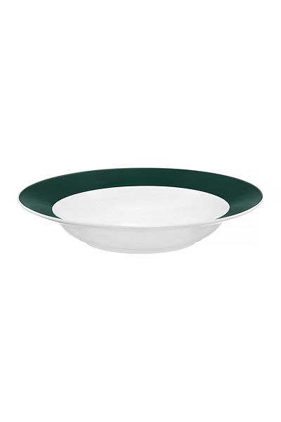 Homelux Farfurie din portelan, adanc, verde/alb, 23 cm, Aura G