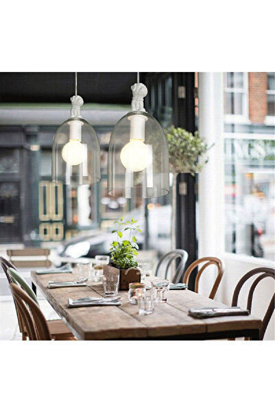 Homelux Pendulum puppy, 16x16x35 cm, e27, 40 w, glass, /white