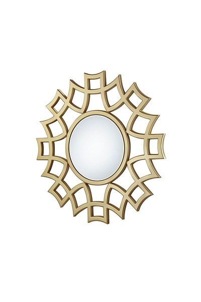 Homelux Oglinda Rotunda Hera, Diametru 80 Cm, Rama Mdf Cu Finisaj Auriu