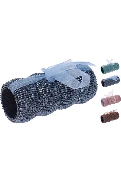 Homelux Set 4 Inele Pentru Servetele, 5,5 Cm, ​​Disponibil In 4 Culori: Verde/albastru/roz/maro