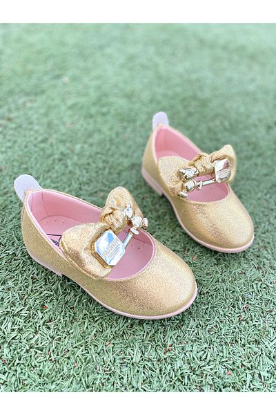 NS Little Girl's Ballerinas with Bow and Teddy Bear Detail