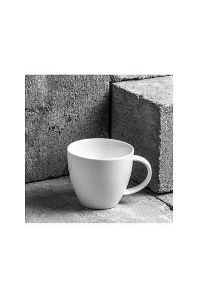 Homelux Cana de cafea, portelan, 220ml, alb, Kubiko/fala