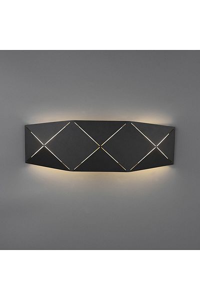 Homelux Zandor Wall Lamp, Metal, Matt Black, 1 X Led Smd, 13 W, 1000 Lm, 3000 K