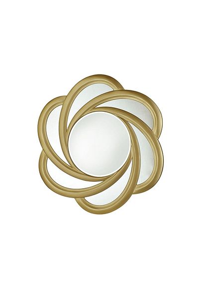 Homelux Oglinda Rotunda Rhea, Diametru 80 Cm, Rama Mdf Cu Finisaj Auriu