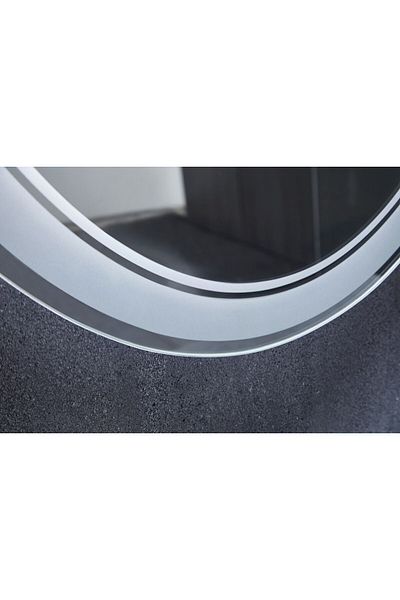 Homelux Oglinda Baie Emily, Ovala, 60x80 Cm, Iluminare Led, Buton Tactil