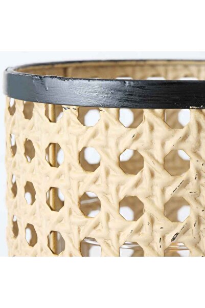 Homelux Decorative lantern venus, 22x44 cm, metal, black/beige