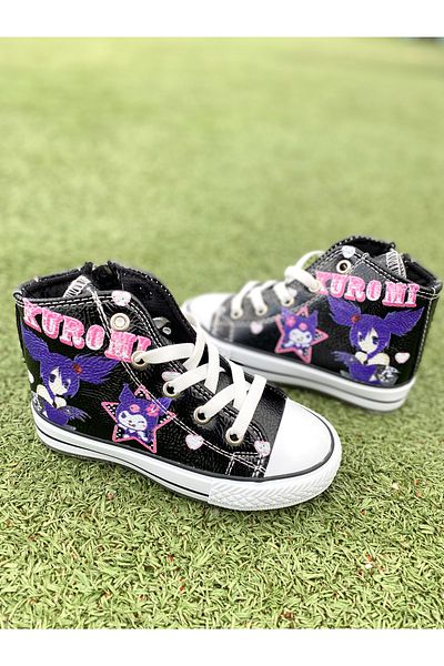 NS Little Kuromi Printed Girls' Sneakers, Orthopedic, Flat Bottom.