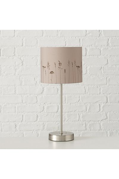 Homelux Veioza Glory, 18x18x40 Cm, E14, 40 W, Metal/textile, Gray/silver, Model 2