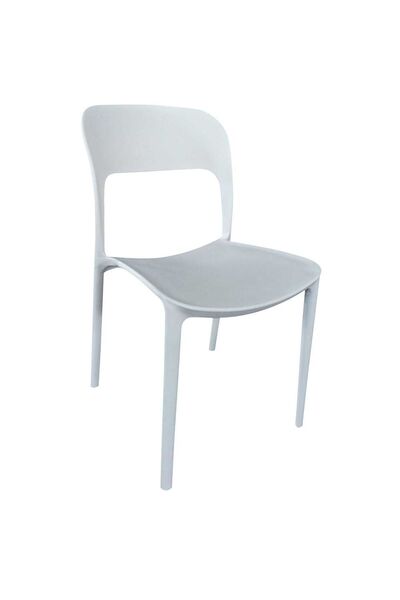 Homelux Plain White Chair, Polypropylene