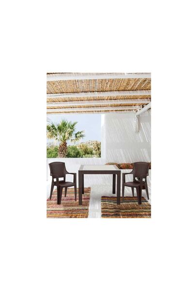 Homelux Scaun Flora, 57x62x90 Cm, Antracit, Polipropilena