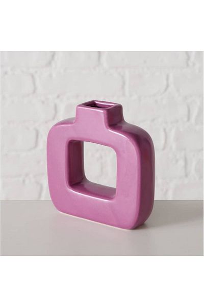 Homelux Vaza decorativa alba, 10x10 cm, ceramica, mov