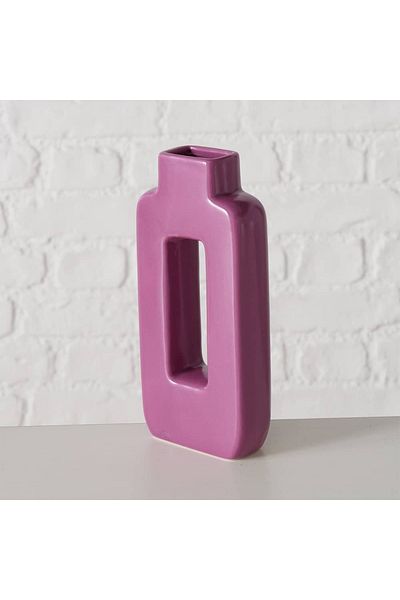 Homelux Vaza decorativa Renne, 8,5x13 cm, ceramica, mov